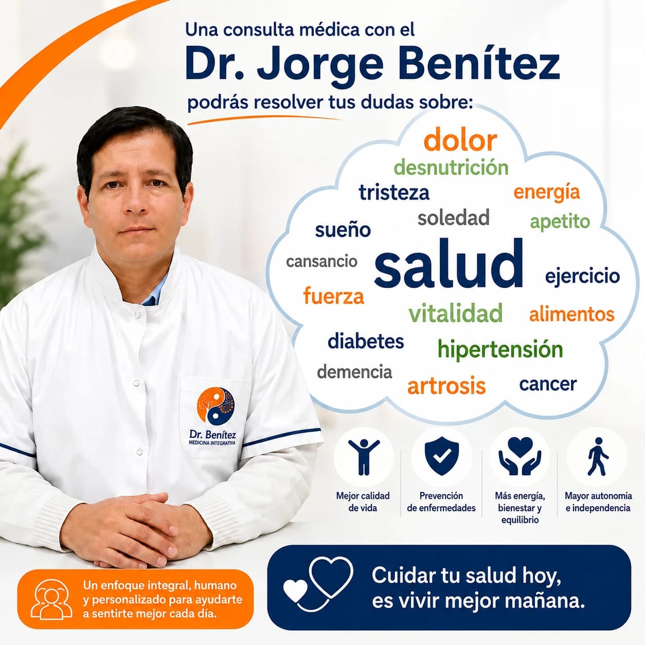 Consulta médica con el Dr. Benítez